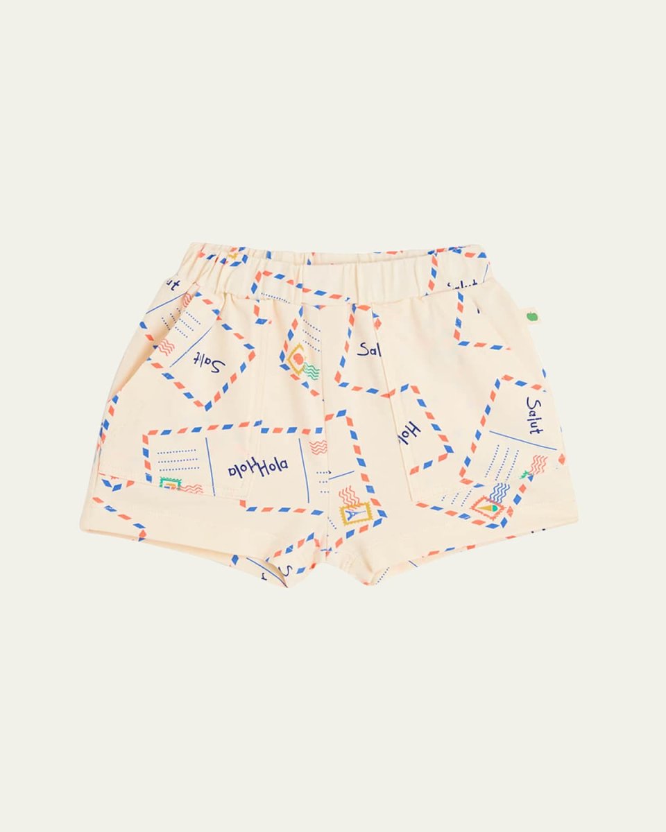 Boy's Postcard Printed Shorts, Size 6M-24